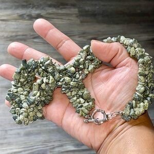 Natural Serpentine Necklace 17 1/4"